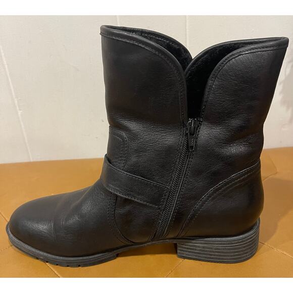 NATURALIZER Womens Black Non-Slip Gloriah Round Toe Block Heel Zip-Up Moto 8.5 M - Picture 6 of 7